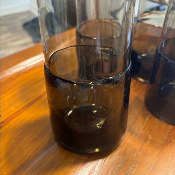 Heavy double Dipped Smoked tumblers glasses (4) - Picture 2 of 2